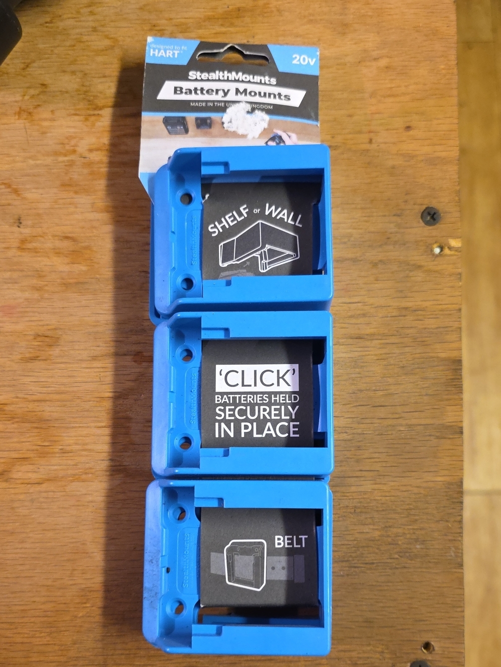 StealthMounts Battery Mounts - Bright Blue (Set of 6)